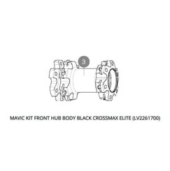 MAVIC KIT FRONT HUB BODY BLACK CROSSMAX ELITE (LV2261700)