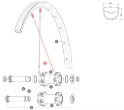 MAVIC KIT 1 FT/RR XA PRO 29' BUTTED ALU SPOK 293MM (V2385601)