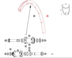 MAVIC KIT FRONT RIM KSYRIUM PRO DISC (LV2290500)