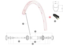 MAVIC KIT FRONT RIM KSYRIUM BLACK 17C (V2408910)