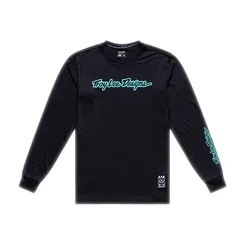 TLD PÁNSKÝ DRES S DLOUHÝM RUKÁVEM SKYLINE RIDE TEE SIGNATURE BLACK / REAL TEAL (38307202)
