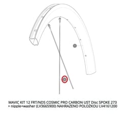 MAVIC KIT 12 FRT/NDS COSMIC PRO CARBON UST Disc SPOKE 273 + nipple+washer (LV3665900) NAHRAZENO POLOŽKOU LV4161200