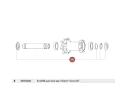 MAVIC KIT QRM AUTO FRONT AXLE 100X12/15MM D6T (V2375501)
