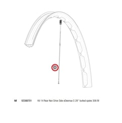 MAVIC KIT 14 REAR NON DRIVE SIDE EDEEMAX S 29' BUTTED SPOKE 306 M7/7 (V2388701)