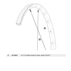 MAVIC KIT 12 FRONT/REAR ALLROAD SL ROAD+ SPOKE 279 M7/7 (V4163601)