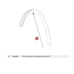 MAVIC KIT 9 FRONT KSYRIUM S BUTTED SPOKE 289MM M7/7 (V4164001)