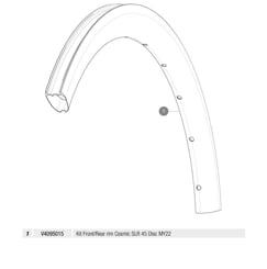 MAVIC KIT FRONT/REAR RIM COSMIC SLR 45 DISC MY22 (V4095015)