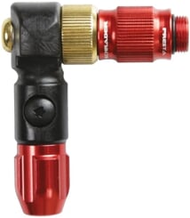 LEZYNE PUMP CHUCK ABS-1 PRO HP CHUCK BRAIDED BLACK / RED (1-ABS1P-CHUCK-V111B)