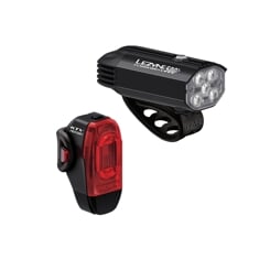 LEZYNE LIGHT PAIR FUSION DRIVE 500+ / KTV DRIVE PRO+ PAIR SATIN BLACK / BLACK (1-LED-38P-V137)