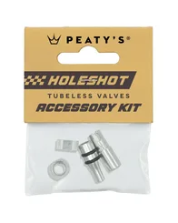 PEATY'S PŘÍSLUŠENSTVÍ K BEZDUŠOVÝM VENTILKŮM HOLESHOT FAST FLOW SILVER (PTV-HFF-ACCS-SIL-12)