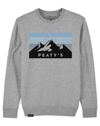 PEATY'S PUBWEAR CREW MIKINA - 3 PEAKS SUNRISE / HEATHER GREY (PPW-24-CRW-3PS-GRY)