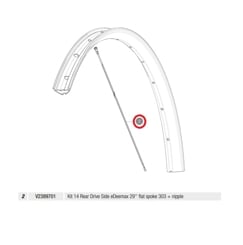 MAVIC KIT 14 REAR DRIVE SIDE E-DEEMAX 29" FLAT SPOKE 303 + NIPPLE (V2389701)