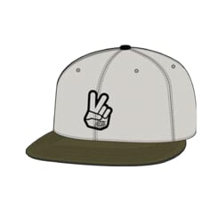 TLD KŠILTOVKA FLAT BILL SNAPBACK PEACE VINTAGE WHITE / OLIVE (78869600)