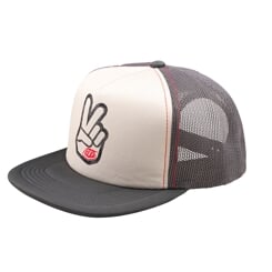 TLD KŠILTOVKA TRUCKER SNAPBACK PEACE OUT VINTAGE WHITE / CARBON (78757302)