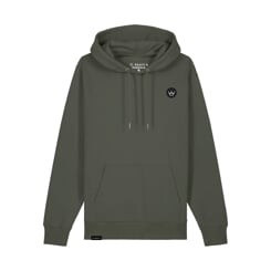 PEATY'S PUBWEAR MIKINA S KAPUCÍ EMBROIDERED CROWN KHAKI (PPW-25-HDY-CWN-KHK)
