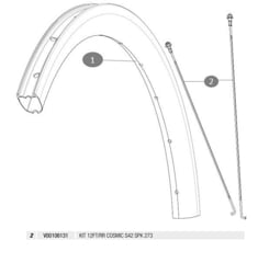 MAVIC KIT 12 FT/RR COSMIC S42 SPK 273 MM (V00106131)