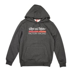 TLD MIKINA S KAPUCÍ FACTORY RACING BLACK HEATHER / RED (73166900)